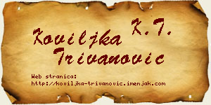 Koviljka Trivanović vizit kartica